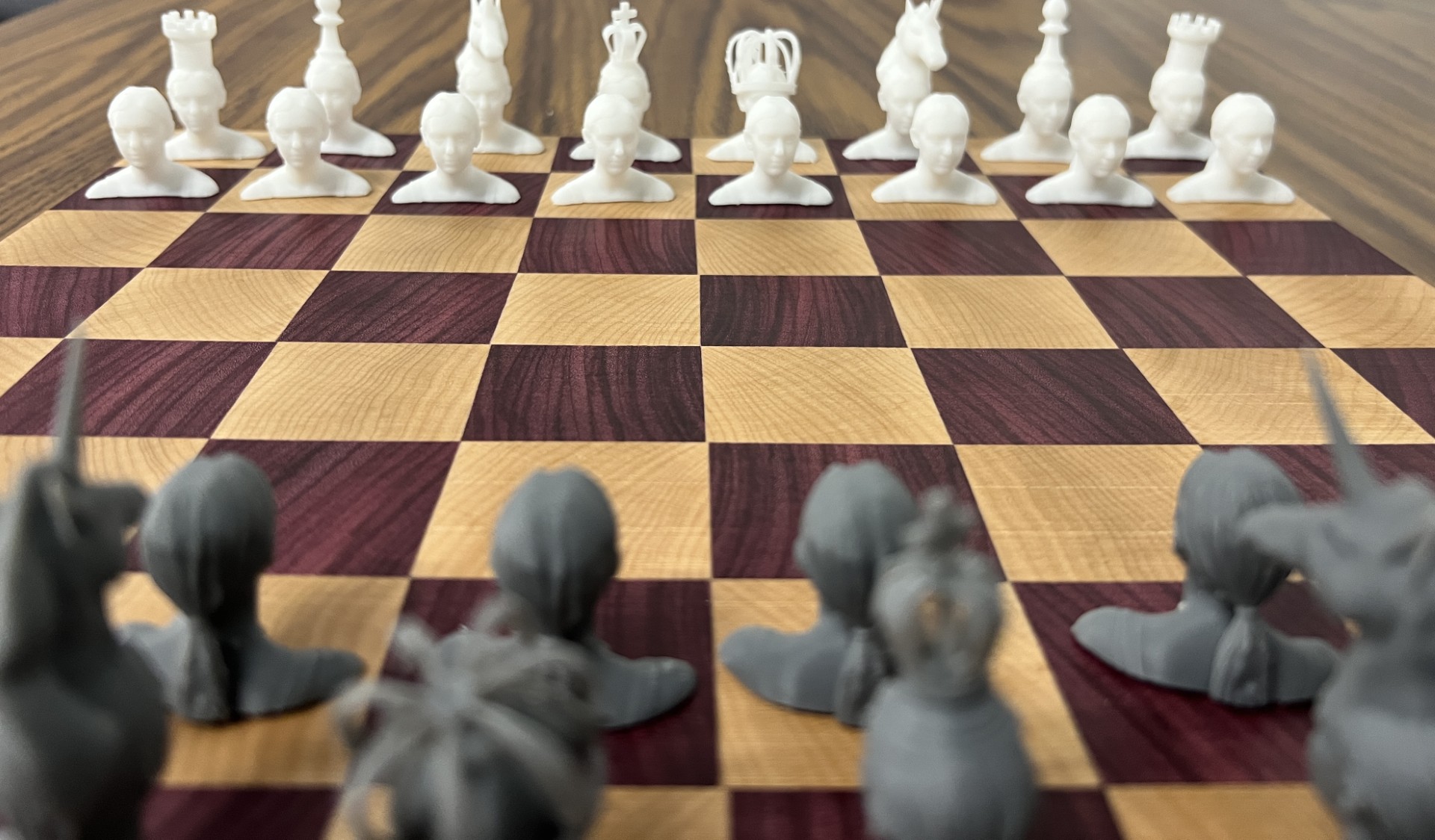 Closeup of Chess Pieces